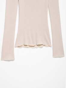 Camellia Summer New Women's Fashion Sexy Off-Shoulder Patchwork T-Shirt - Khaki - View 5