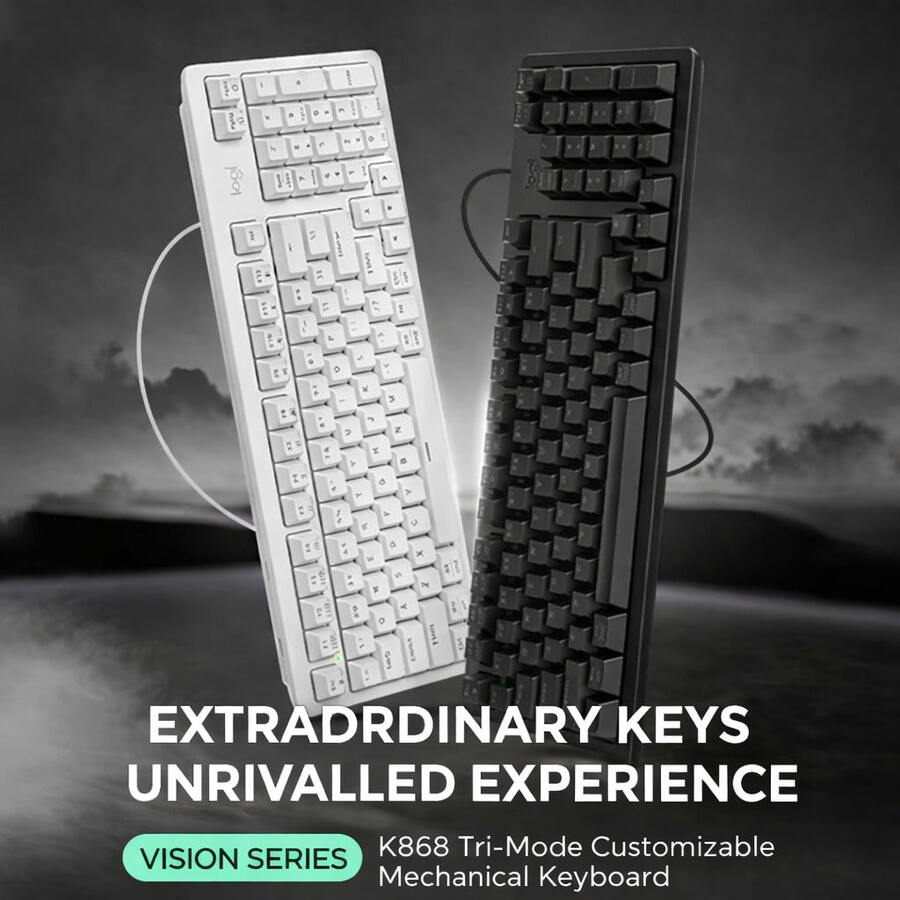 Logitech K868 三模機械鍵盤 無線藍牙辦公鍵盤 輕薄便攜 可拆卸上蓋 長續航 相容於Mac/Windows/iPad - 查看 1