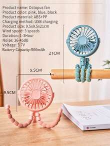 Powerful Handheld Electric Fan! Long-Lasting Battery, High-Circulation Airflow, Multi-Speed Settings, Perfect Choice To Stay Cool In Summer. - Multicolor - View 6
