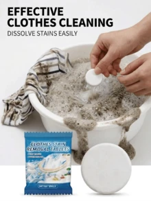 5g/Pc Powerful Sock Cleaning Effervescent Tablets, No Hand Washing Needed, Color-Preserving Care, Suitable For Sports/Cotton Socks, Mild Fresh Scent, Portable - Solid State - View 9