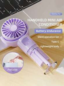 迷你手持风扇，超高风速，舒适风扇，夏季降温加湿的好帮手（800mAh） - 多色 - 查看 9