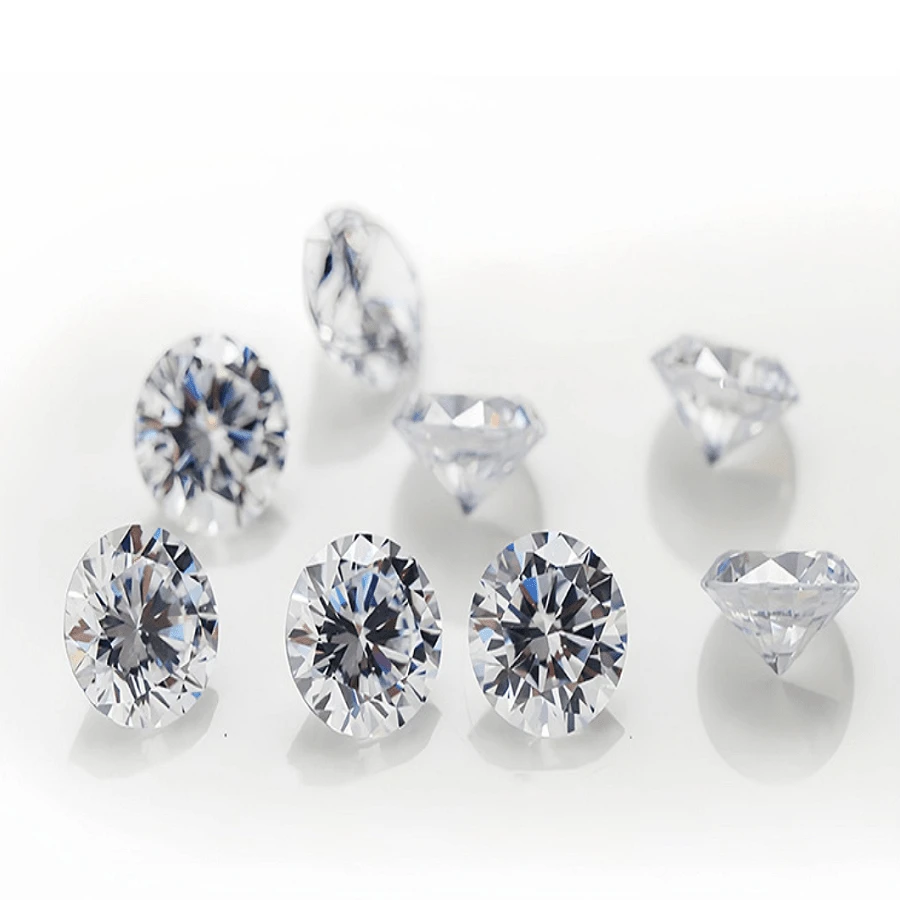 Mặt dây chuyền đá Moissanite nhân tạo hình tròn 20mm (không qua chỉnh sửa) - Xanh và trắng - Xem 1