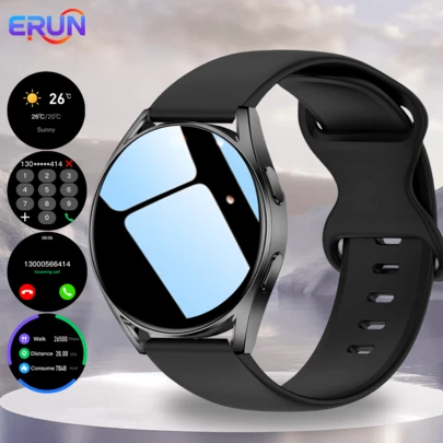 Prozeal ERUN 智能手表（带来电/短信提醒）、多种运动模式、锌合金表壳、1.5 英寸高清圆形显示屏和 250mAh 电池，使其成为节日、生日以及送给家人和朋友的理想礼物。