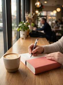 Sổ tay dày A6, 360 trang, bìa cứng, 720 trang, thích hợp để viết, vẽ, sổ phác thảo bằng da PU kèm dải đánh dấu trang và ruy băng, dành cho học sinh, nghệ sĩ, nhà văn, quà tặng Ngày của Mẹ, sổ Bullet Journal. - Nhiều kiểu dáng - Xem 5