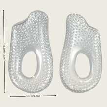1 Pair Transparent Gel Heel Cushions, Self-Adhesive Non-Slip Heel Pads Suitable For High Heels And Various Shoes - Clear - View 3