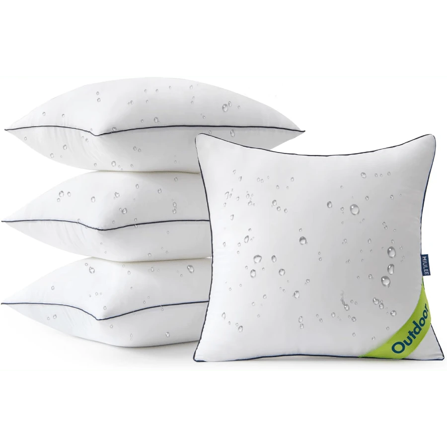 Microfiber Pillow Inserts - Hypoallergenic, Soft & Supportive, All-Space Use With Vacuum Packaging & Easy Care - White - View 1