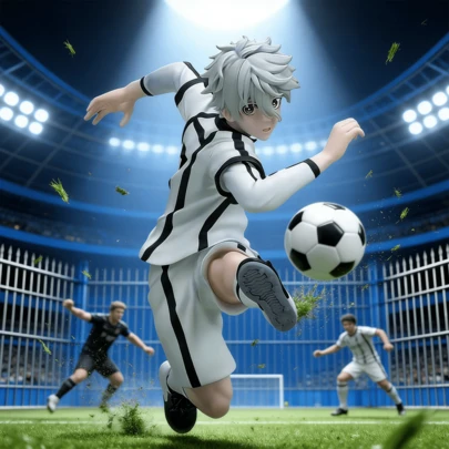 1 pezzo Figura anime ragazzo calciatore carino, statua da collezione anime, modello di personaggio dettagliato, regalo per compleanni/amicizia/festività per ragazzi