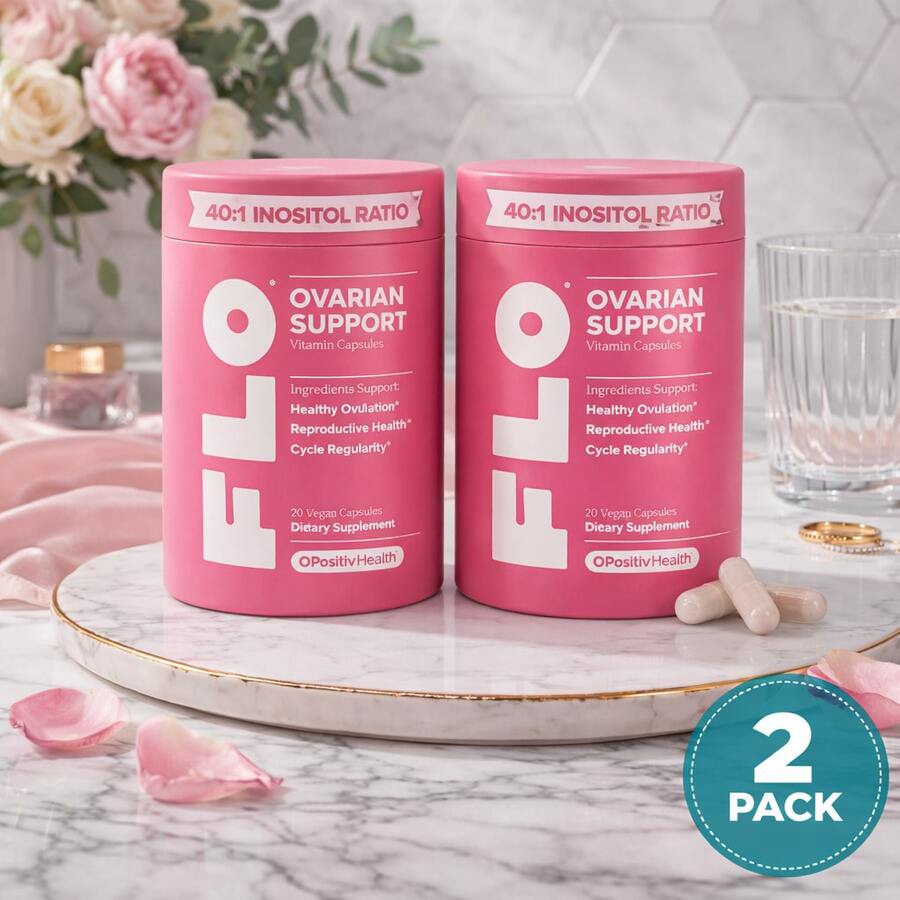 Hormone Balance & Cycle Support Vitamins By FLO: Supplement For Women With Myo-Inositol & D-Chiro-Inositol (40:1 Ratio), DIM, And Folic Acid - 200G - Xem 1