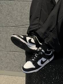 Nike Dunk LOW RETRO Panda White Black」街頭感舒適薄底 低筒 板鞋 男女同款 白黑 - 白黑 - 查看 9