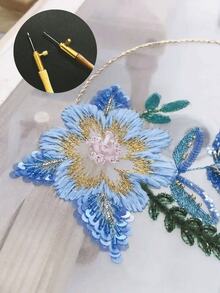 Bộ 3 kim thêu kèm kim tuyến và hạt cườm - Hoàn hảo cho các dự án thủ công và đính cườm. - Móc len kiểu Pháp - Xem 9