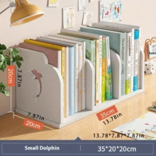 ชั้นวางของบนโต๊ะทำงาน, ชั้นวางแฟ้มในสำนักงาน, ชั้นวางหนังสือขนาดเล็กเรียบง่ายสำหรับหอพัก, ที่จัดระเบียบหนังสือเรียนบนโต๊ะทำงาน, ชั้นเก็บแฟ้ม - สีขาว - ดู 12