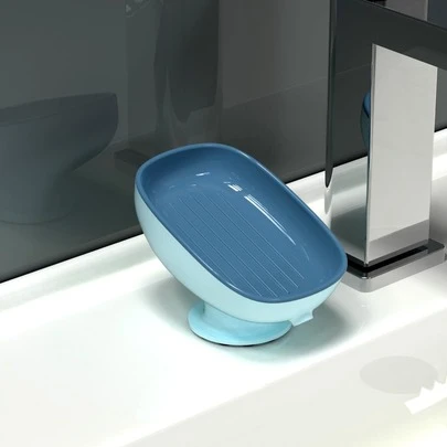 1 cái khay đựng xà phòng có giác hút, khay đựng xà phòng bằng nhựa tự thoát nước, khay đựng xà phòng gắn tường không cần khoan, hộp đựng xà phòng thiết kế nhỏ giọt nước cho phòng tắm, bồn rửa nhà bếp và vòi sen.