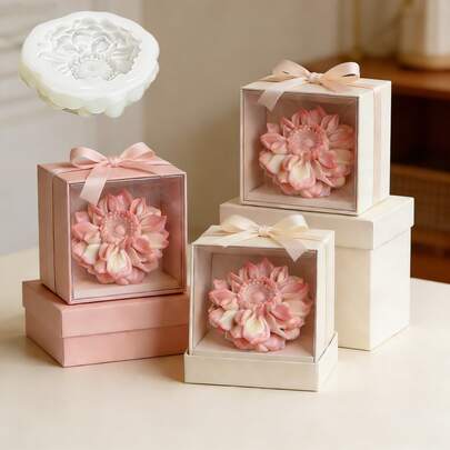 1pc Flower Silicone Mold, Resin Casting Mold, Suitable For DIY Making Candles, Soap, Resin, Clay, Home Decor, Luxury Desktop Ornaments, Holiday Gifts, DIY Tool For Bedroom Fragrance Diffuser, Essential For Holiday Gifts, Great Gift For Kids