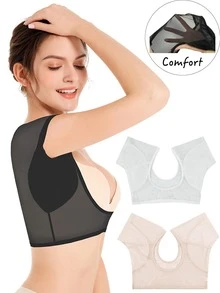 Miếng thấm mồ hôi nách, Miếng thấm mồ hôi nách dành cho nữ, Thiết kế dạng tổ ong thoáng khí, Nhanh khô, Có thể giặt, Miếng thấm mồ hôi vô hình, Khử mùi cho quần áo, Nhanh khô và thoải mái, Vải không dệt kiểm soát mùi hiệu quả, Lớp màng khử mùi - Một cỡ - Xem 3
