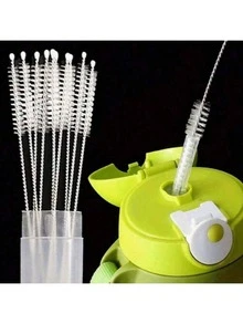 5pcs Reusable Stainless Steel Straw Cleaning Brushes, Suitable For Cleaning Glass, Silicone, Metal Straws, Great For Mother's Day, Thanksgiving, Halloween, Christmas Gifts, Back To School Supplies - Multicolor - View 5