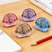 Gọt bút chì cầm tay 1 chiếc, có nắp đậy, màu sắc, được thiết kế để sử dụng cầm tay tại trường học và văn phòng. - Nhiều màu - Xem 2