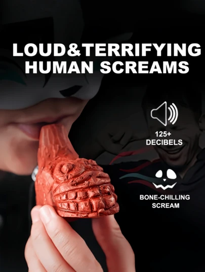 Còi sinh tồn với âm thanh hơn 125 decibel, mô phỏng tiếng hét của con người, thiết kế hình khỉ đột đen, thích hợp cho Halloween, chuẩn bị ứng phó khẩn cấp và các bữa tiệc hóa trang, dụng cụ sinh tồn | Đồ dùng cho bữa tiệc theo chủ đề | Được chế tác tỉ mỉ