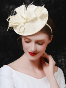 1 pieza Tocado de sombrero elegante, Sombrero de carreras de Kentucky Derby, Sombrero de plumas para fiesta de té para damas/niñas, Equitación - Multicolor - Ver 5