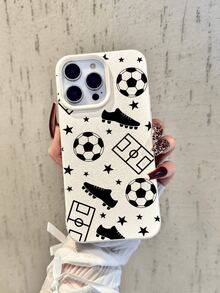 Soccer 1pc New Creative Football Shoe Pattern Leather Texture Phone Case, Suitable Compatible With Apple 17 Pro Max/17 Pro/Air/16 Pro Max/16 Pro/16/16 Plus/15 Pro Max/15 Pro/15/15 Plus/14 Pro Max/14 Pro/14/13 Pro Max/13/13 Pro/12 Pro Max/12/12 Pro/11/XR And Series - Multicolor - View 4