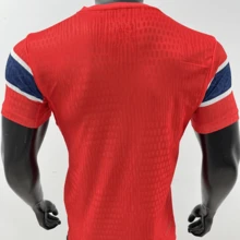 Norway National Team Home Soccer Jersey – Red Blue Nordic Fan Football Shirt - 預設 - 查看 2