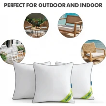 Microfiber Pillow Inserts - Hypoallergenic, Soft & Supportive, All-Space Use With Vacuum Packaging & Easy Care - White - View 27