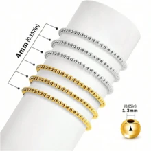 1000 hạt tròn CCB 4mm, nguyên liệu làm trang sức thủ công DIY cho vòng tay, dây chuyền, bông tai. - Nhiều màu - Xem 4