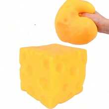 10pcs Creative Simulated Stress Relief Squeeze Cheese Cube Squeeze Toy, Gag Gift, Stress Relief - Multicolor - View 2