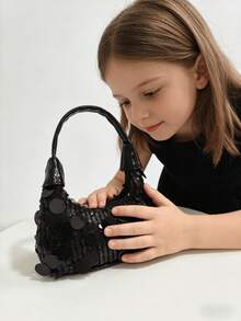 Túi xách đính sequin cho bé gái, túi thời trang mới mùa xuân/thu, ví mini lấp lánh hình công chúa cho bé gái, ví đựng tiền xu cho trẻ em, túi tote dễ thương, quà tặng ngày lễ/sinh nhật, túi đựng kẹo/son môi, túi đựng phụ kiện, túi mini sành điệu, túi thời trang màu vàng, bạc, trắng. - Một cỡ - Xem 11