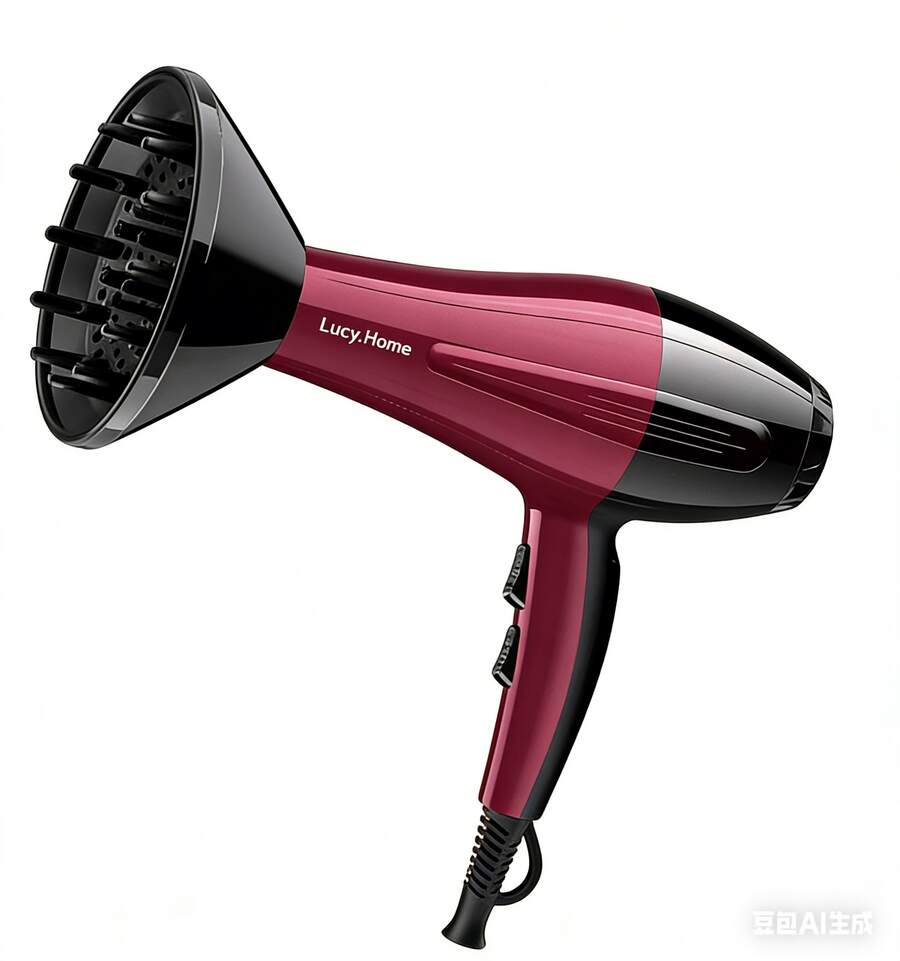 Secador de cabello color naranja rojizo, diseño elegante y moderno, para uso casero. - Tipo de Enchufe A USA (110-127V) - Ver 1