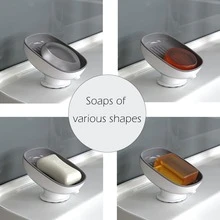 1 cái khay đựng xà phòng có giác hút, khay đựng xà phòng bằng nhựa tự thoát nước, khay đựng xà phòng gắn tường không cần khoan, hộp đựng xà phòng thiết kế nhỏ giọt nước cho phòng tắm, bồn rửa nhà bếp và vòi sen. - A - Xem 3