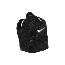 Mochila con logo de Nike, cierre de cremallera, fabricada en poliéster (fibra de poliéster), corte regular, unisex y estilo para parejas. - Negro - Ver 2