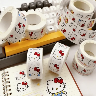 SANRIO Series Cute Pet & Star Party Sticker Set, 500pcs Non-Duplicate, Waterproof Stickers, Adorable Cartoon Anime Scrapbooking Supplies For Student, Water Bottle, Notebook, Phone Case, Luggage Decor, Girly, Ins Style, Kids Gift