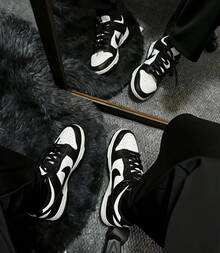Nike Dunk LOW RETRO Panda White Black」街頭感舒適薄底 低筒 板鞋 男女同款 白黑 - 白黑 - 查看 7