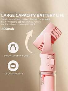迷你手持风扇，超高风速，舒适风扇，夏季降温加湿的好帮手（800mAh） - 多色 - 查看 10