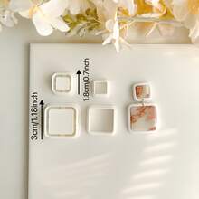 Khuôn cắt đất sét polymer hình vòng cung hình học, khuôn cắt đất sét polymer hữu cơ dùng để làm khuyên tai, mặt dây chuyền trang sức, dụng cụ làm đất sét phù hợp cho việc làm đồ trang sức thủ công, khuôn cắt đất sét tinh tế và đẹp mắt. - trắng - Xem 6