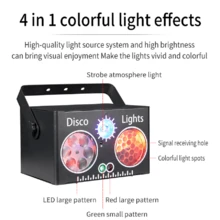 舞台燈光派對迪斯可燈 DMX 閃光燈 遙控控制 音控 多模式氛圍燈 適用舞台表演 酒吧 KTV 派對慶祝 生日 聖誕節 萬聖節 婚禮 房間裝飾 家用 互動唱歌跳舞 - 歐規F型插(220-240V) - 查看 11