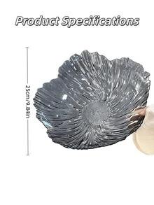 1个不对称花瓣水果盘，客厅茶几水果篮糖果零食架 - 無色 - 查看 6