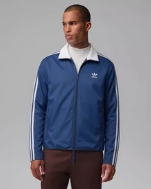 adidas originals Classics Beckenbauer Adicolor Classics Beckenbauer Track Jacket 三條紋拼色立領長袖夾克外套 男款 夜藍色 - 夜藍色 - 查看 7
