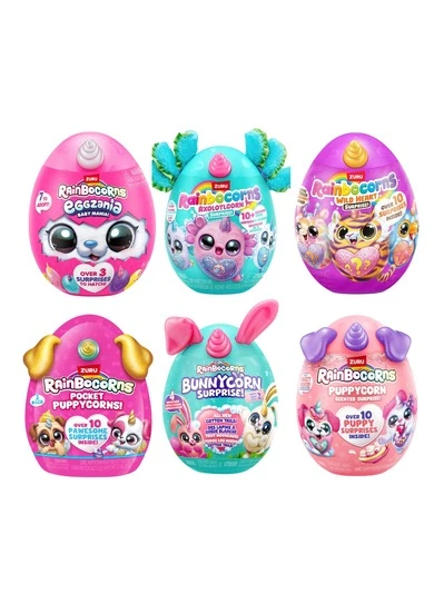  Zuru 彩虹云独角兽魔法蛋收藏毛绒玩具，内含惊喜！一款适合3岁及以上男孩女孩的神秘彩蛋（款式随机）