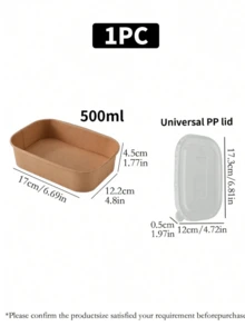 10/5/1pcs Disposable Paper Food Storage Containers With Transparent PP Lids, Dust And Insect Proof, Suitable For Takeout Meal Boxes, Restaurant Takeout Boxes, Home BBQ Trays, Breakfast, Bread And Snack Containers. Paper Material, Leak-Proof, Suitable For Outdoor Picnics, Home Kitchen, Restaurants And Travel. - Multicolor - View 15
