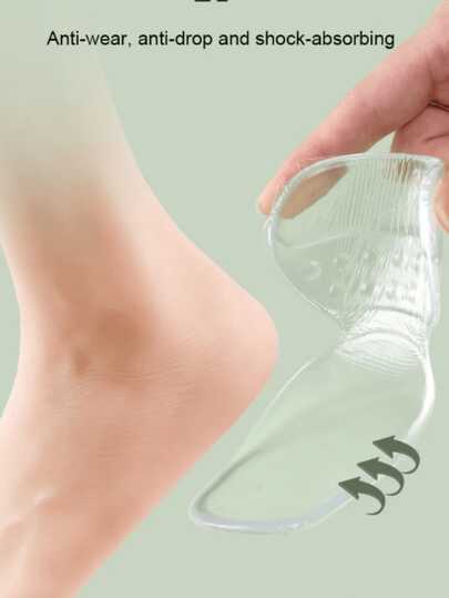 QKC 1 Pair T-Shaped Silicone Heel Grips, Anti-Slip Shoe Inserts, Foot Care Products, Anti-Slip Shoe Pads, High Heel Cushions