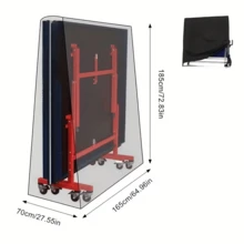 Funda protectora para mesa de ping pong de tela Oxford 210D resistente - resistente a los rayos UV, a prueba de polvo y resistente al agua - para uso en interiores/exteriores, funda universal a prueba de polvo para mesa de ping pong - Negro - Ver 11