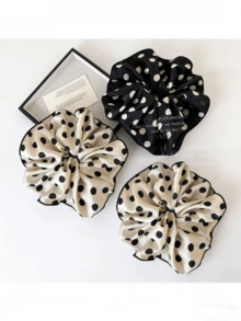 1 chiếc dây buộc tóc cỡ lớn chấm bi cổ điển - Dây buộc tóc bằng vải nhăn cỡ lớn, phụ kiện tóc kiểu retro, cần thiết cho phụ nữ (Dùng hàng ngày/công sở/tiệc tùng | Thiết kế nhăn thủ công), dây buộc tóc, phụ kiện tóc, phụ kiện đội đầu, dây buộc tóc đuôi ngựa. - Nhiều màu - Xem 17