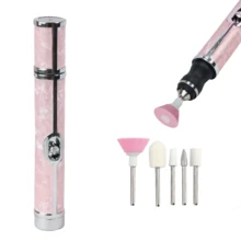 180mAh 可充电电动美甲打磨套装，专业美甲修脚工具套装，含 12 个钻头 + 6 个砂圈，指甲和足部护理工具 - 彩色 - 查看 11