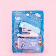 1 Doos/Draagbare Kleine Macaronkleurige Mini Nietmachine Set Kleur Willekeurig - veelkleurig - Bekijken 11