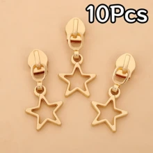 Móc kéo khóa hình ngôi sao 5 cánh bằng kim loại, đầu kéo khóa hình ngôi sao rỗng, phụ kiện kéo khóa túi xách và quần áo thủ công tự làm, móc kéo khóa dễ thương dành cho nữ, móc kéo khóa thay thế cho quần áo và túi xách. - nhiều màu - Xem 14
