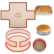 Khuôn nướng bánh mì tròn bằng silicon 9x5 inch, thảm nướng, chống dính và có thể tái sử dụng, dễ vệ sinh, viền silicon chống trượt, dụng cụ nướng có thể tái sử dụng cho nhà bếp và phòng ăn. - Xem 6