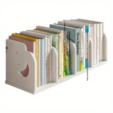 ชั้นวางของบนโต๊ะทำงาน, ชั้นวางแฟ้มในสำนักงาน, ชั้นวางหนังสือขนาดเล็กเรียบง่ายสำหรับหอพัก, ที่จัดระเบียบหนังสือเรียนบนโต๊ะทำงาน, ชั้นเก็บแฟ้ม - สีขาว - ดู 5