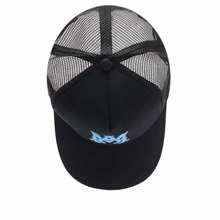 1 chiếc mũ lưỡi trai nam phong cách Hip Hop in chữ, có thể điều chỉnh, thoáng khí, chất liệu lưới, thích hợp cho mùa hè, đi biển, nghỉ lễ. - màu đen - Xem 1