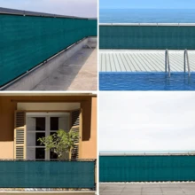High Quality Privacy Shade Net - 81% Shading Rate, Suitable For Garden, Yard, Balcony And Outdoor Areas; Weather-Resistant Fabric, Easy Installation, Outdoor Privacy Shade Net, Balcony Decoration, Fashionable And Elegant, Easy Installation, Fence Mesh, Shade Net, Plastic Curtain, Space Divider, Gardening Accessory, Shade Net - 1 Dark Green - View 10